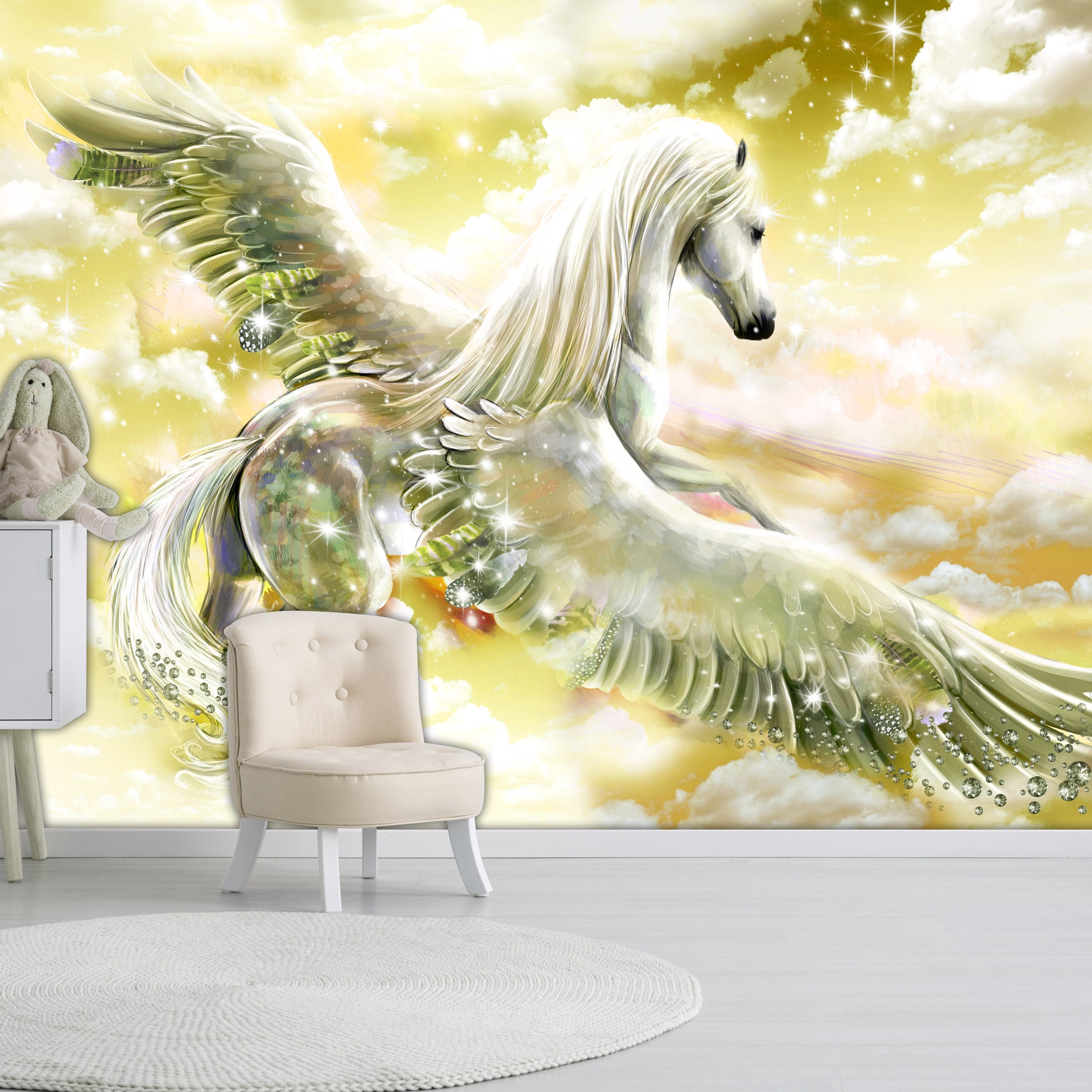 Fototapetes - Pegass (dzeltens) E-interjers.lv