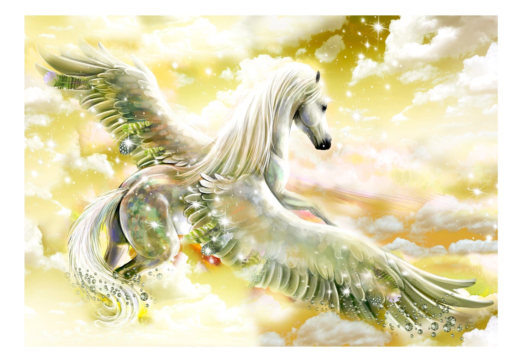Fototapetes - Pegass (dzeltens) E-interjers.lv