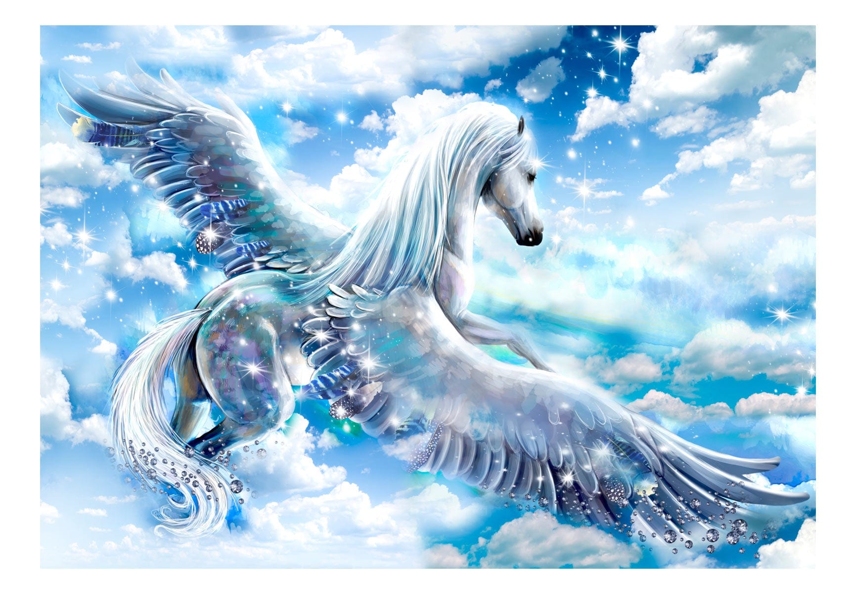 Fototapetes - Pegasus (zils) E-interjers.lv