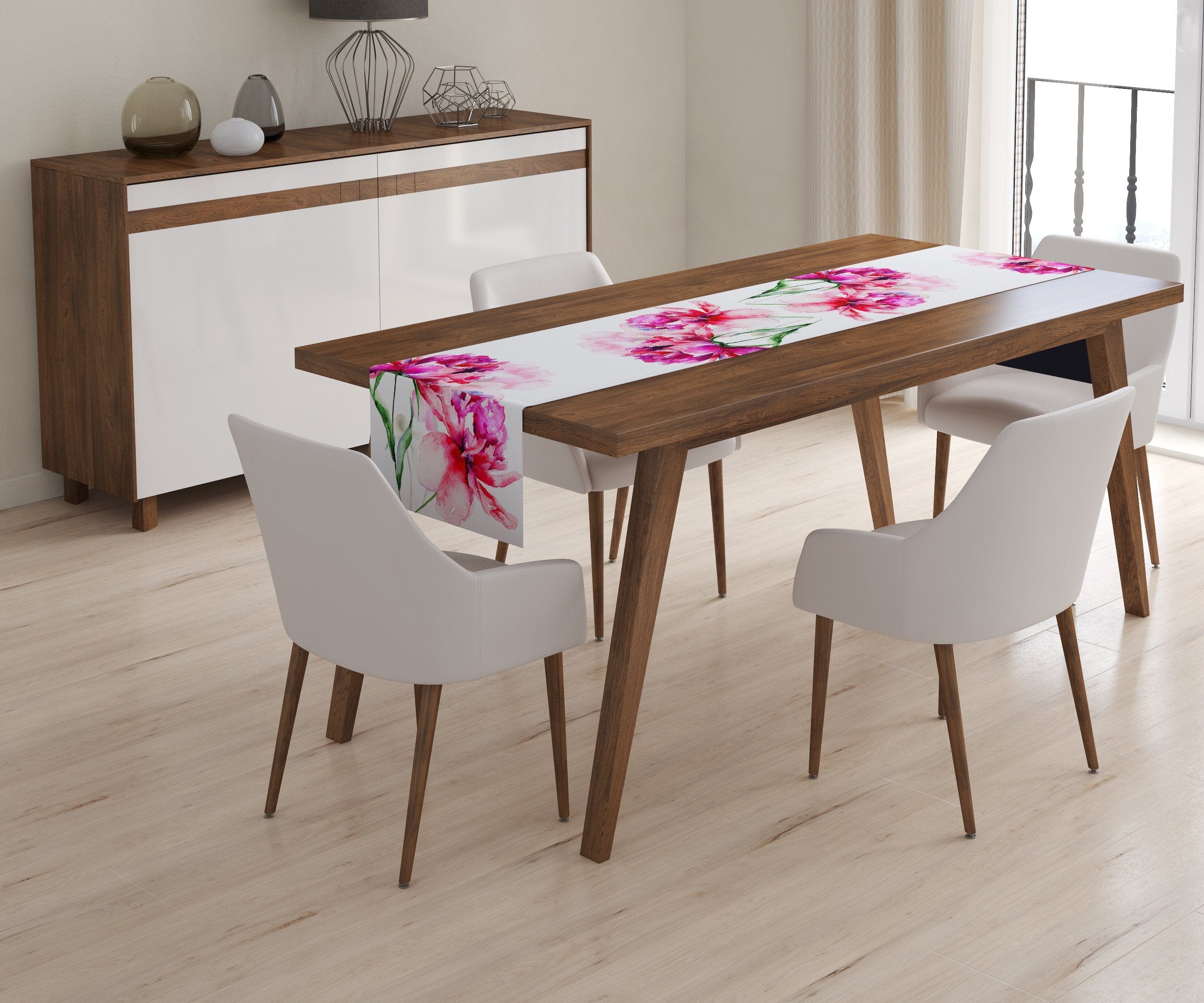 Galda celiņš Watercolor peonies Home Trends