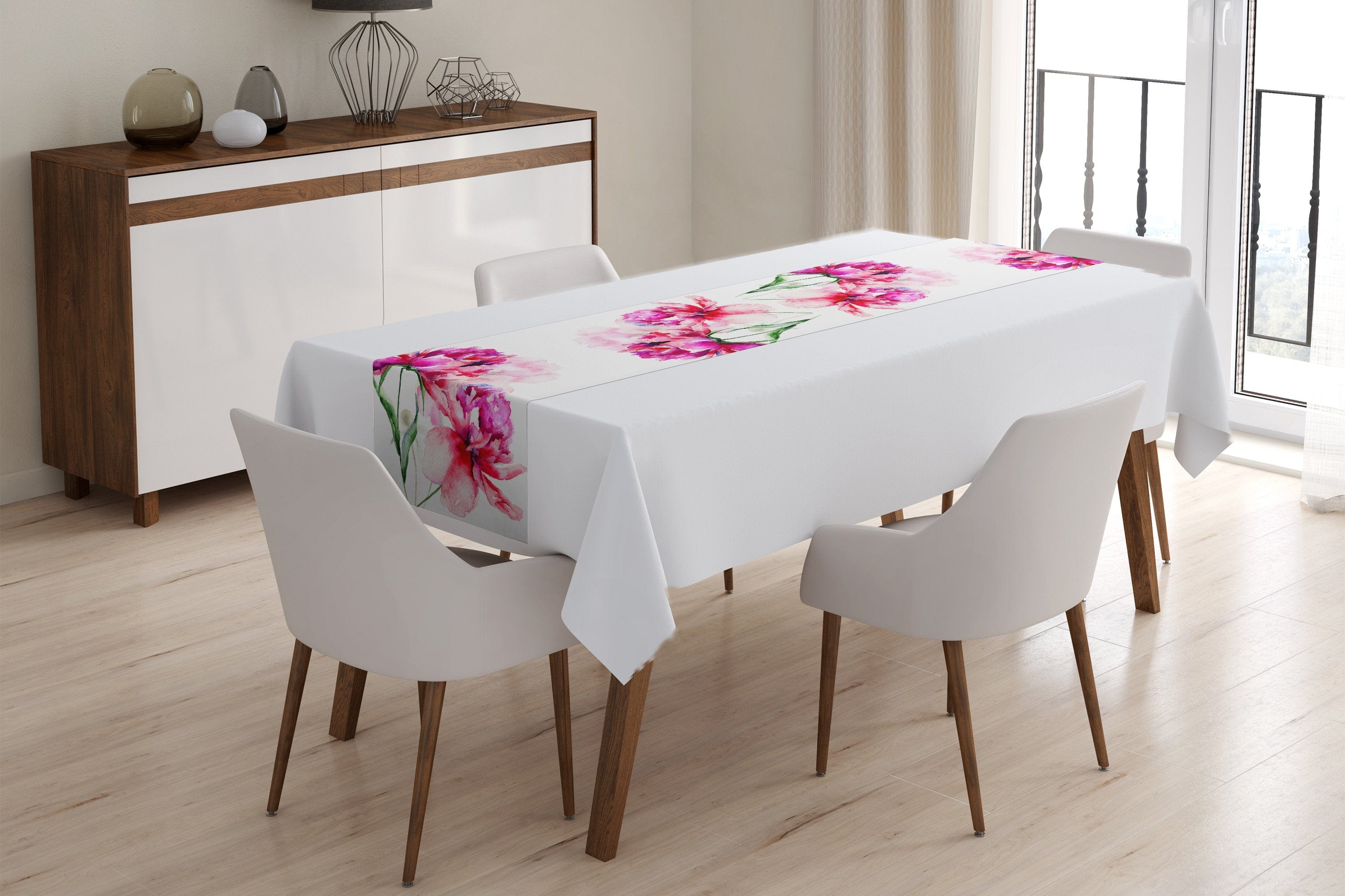 Galda celiņš Watercolor peonies Home Trends