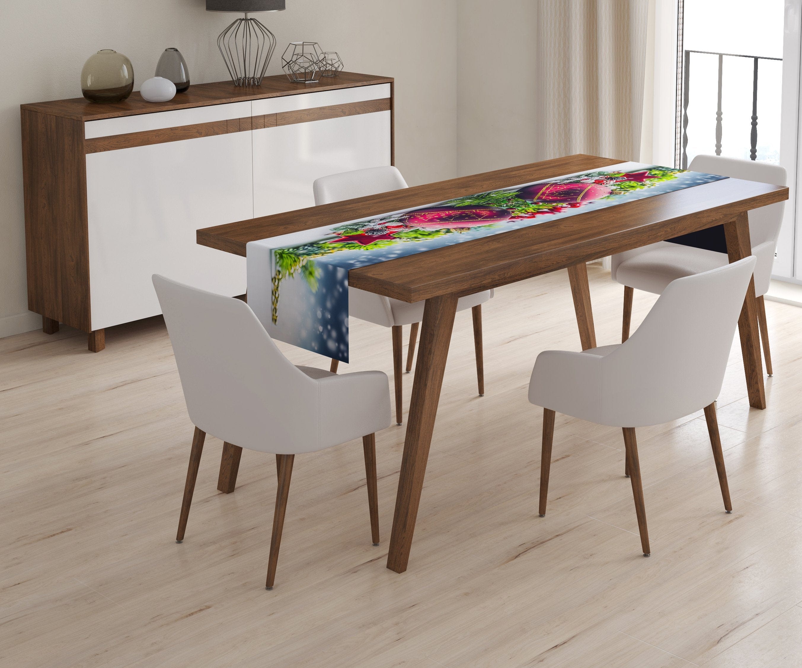 Galda celiņš Xmas Decorations with Snow Home Trends