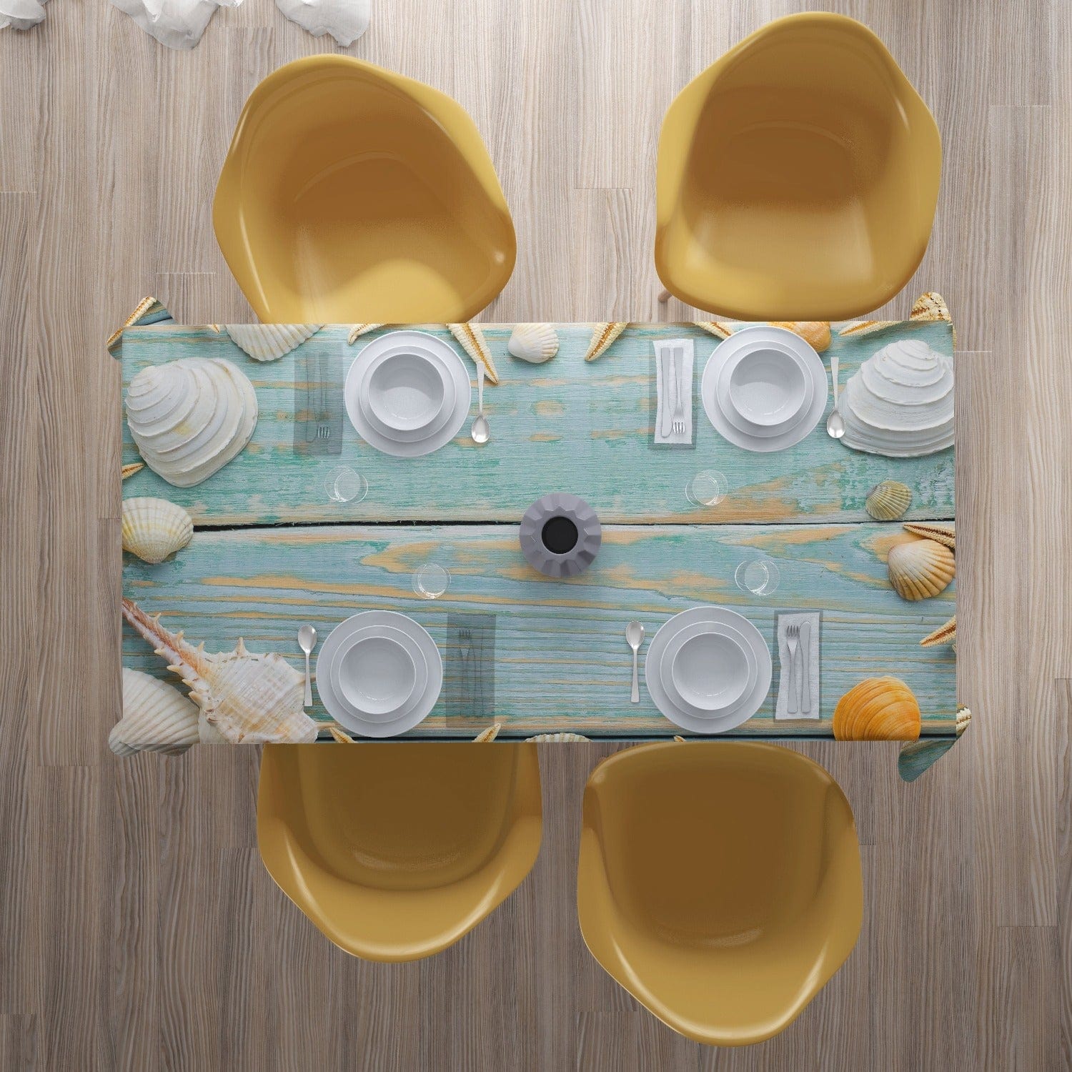 Galdauts - Gliemežvāki uz retro koka Home Trends