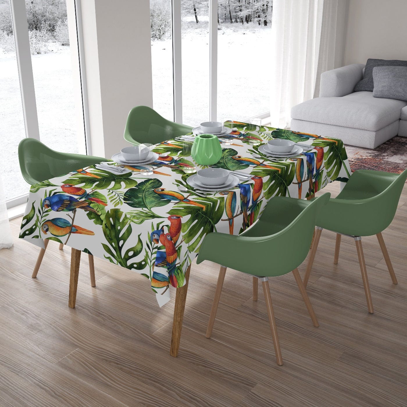 Galdauts - Palmas lapas ar papagaiļiem Home Trends
