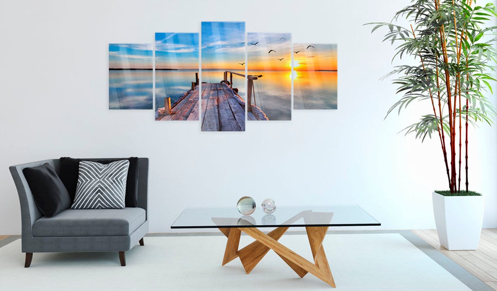 Glezna ar akrila stiklu - Atmiņu ezers Home trends