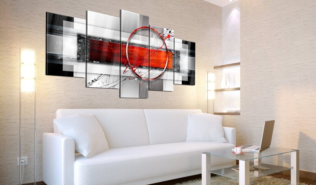 Glezna ar akrila stiklu - Karmīna raķete Home trends