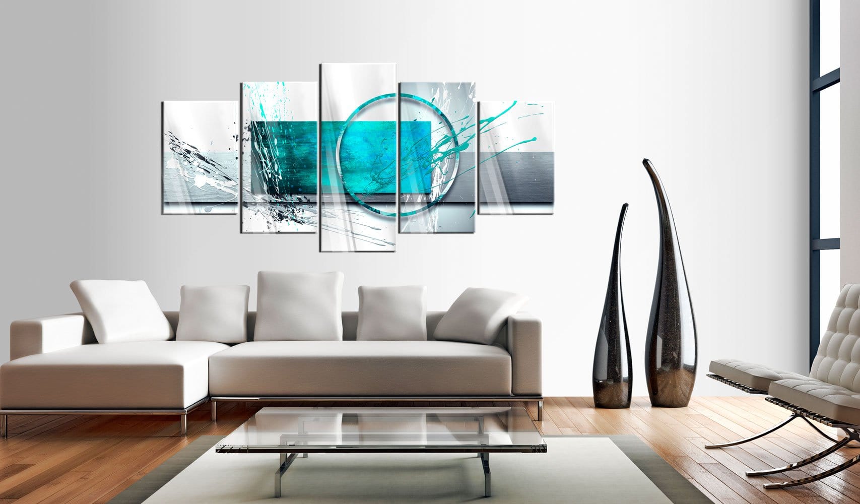 Glezna ar akrila stiklu - Tirkīza ekspresija Home trends