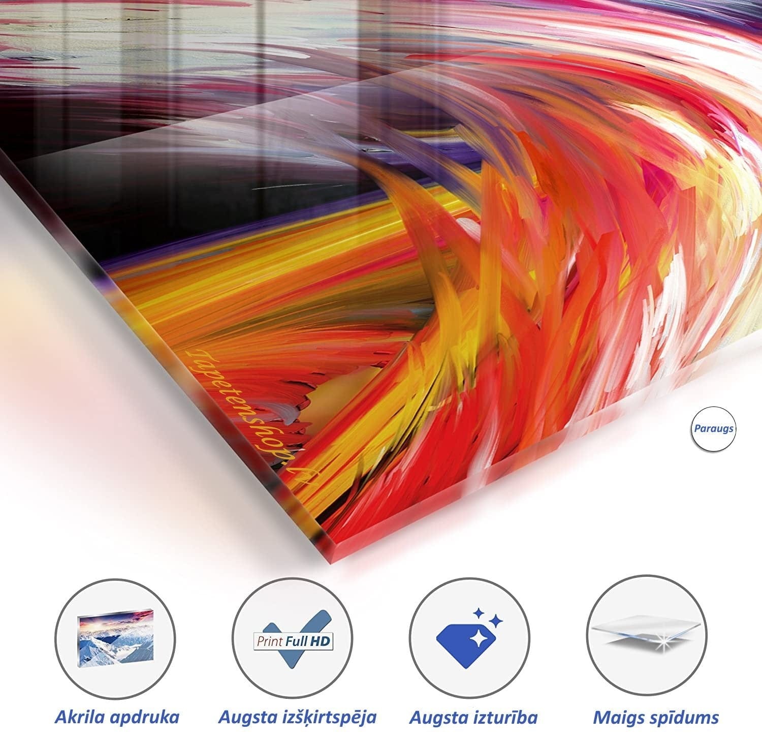 Glezna ar akrila stiklu - Tirkīza ekspresija Home trends