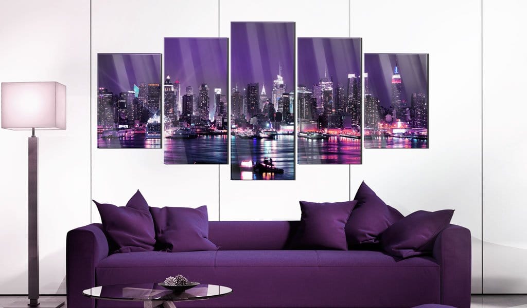 Glezna ar akrila stiklu - Violetās debesis Home trends