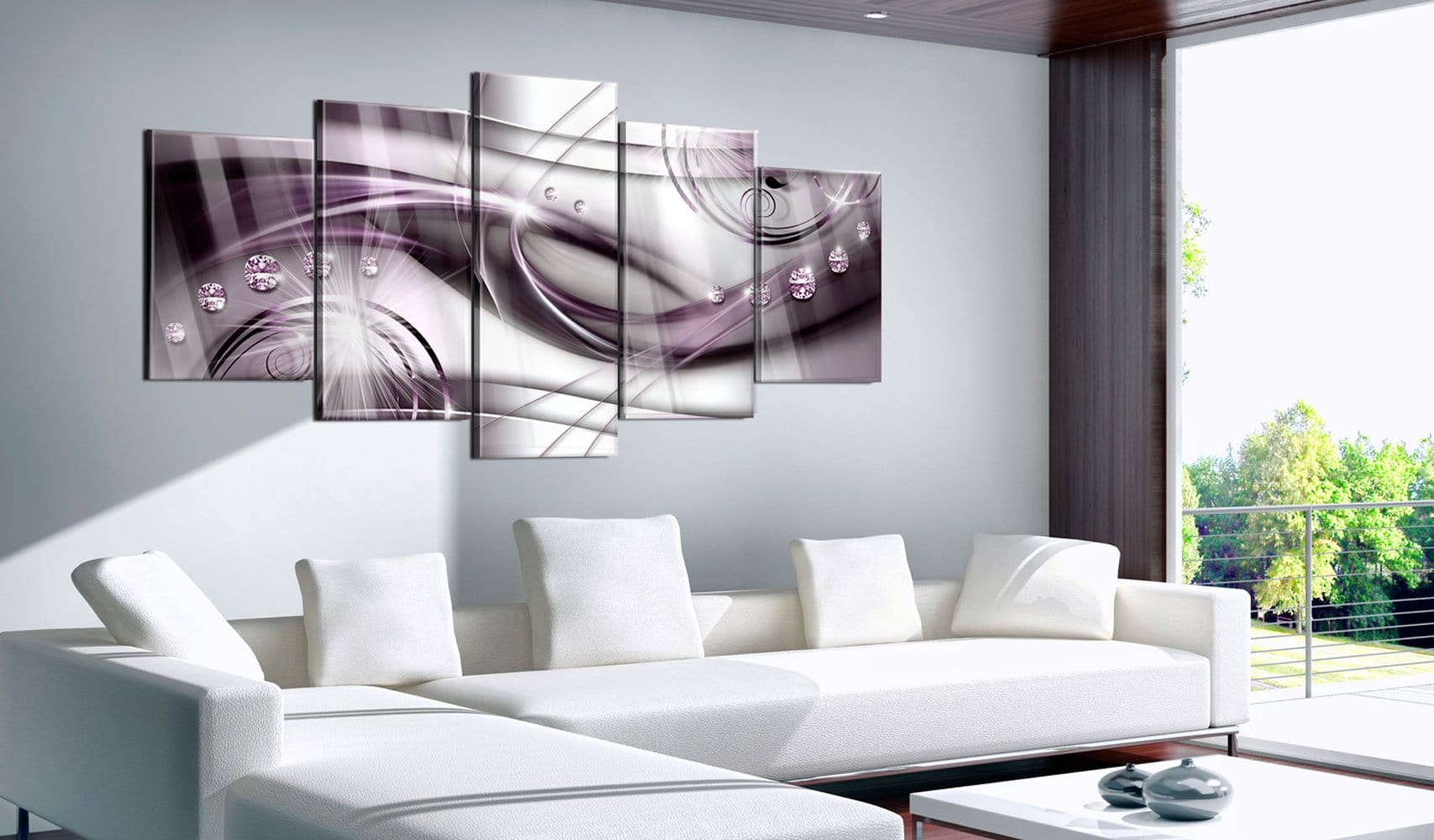 Glezna ar akrila stiklu - Violets mirdzums Home trends