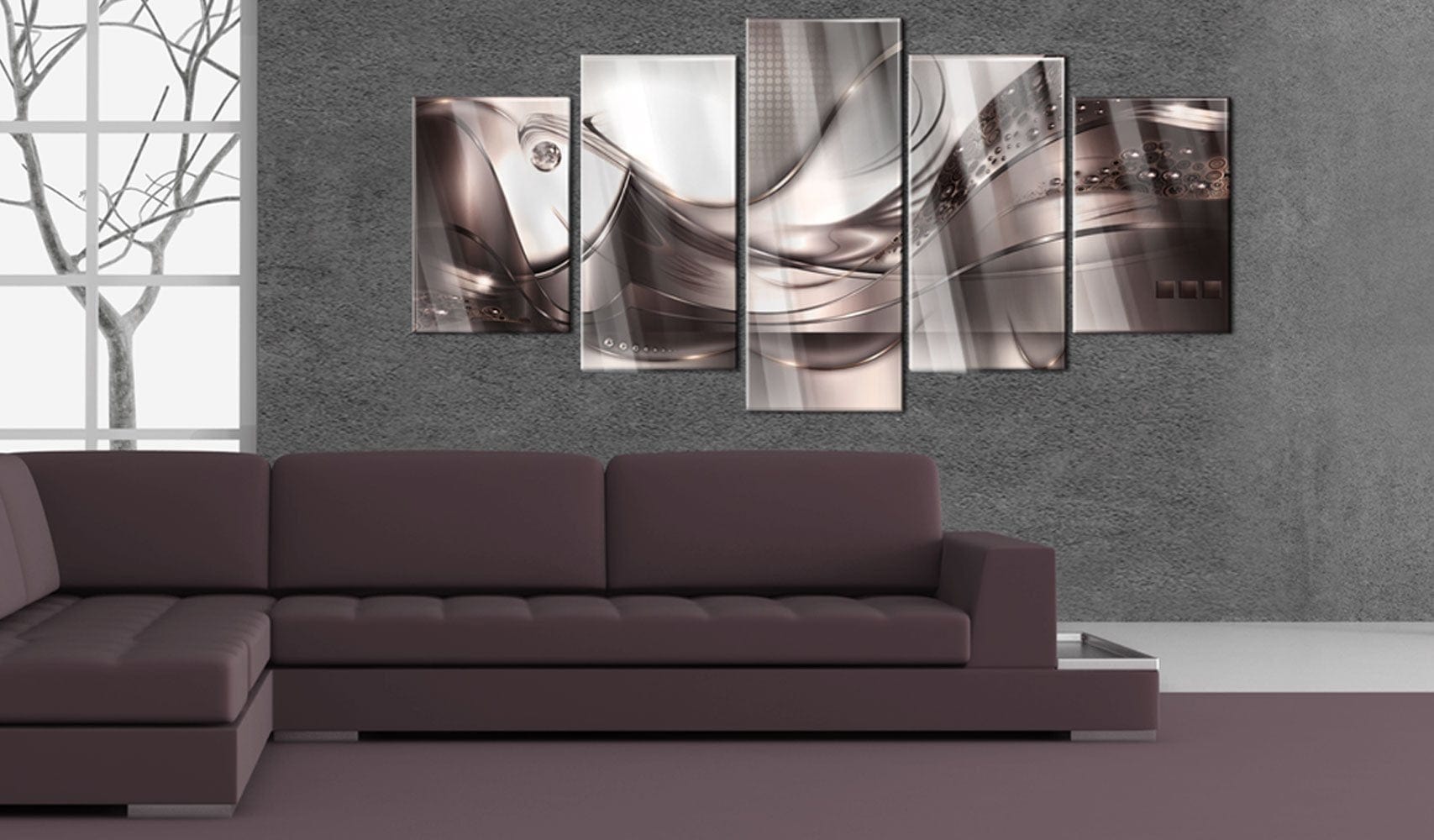 Glezna ar akrila stiklu - Zelta vētra Home trends
