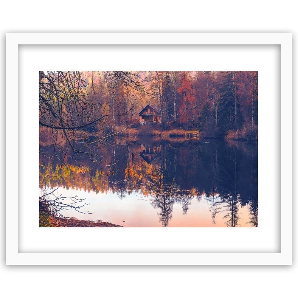 Glezna baltā rāmī - A House By The Lake Home Trends DECO