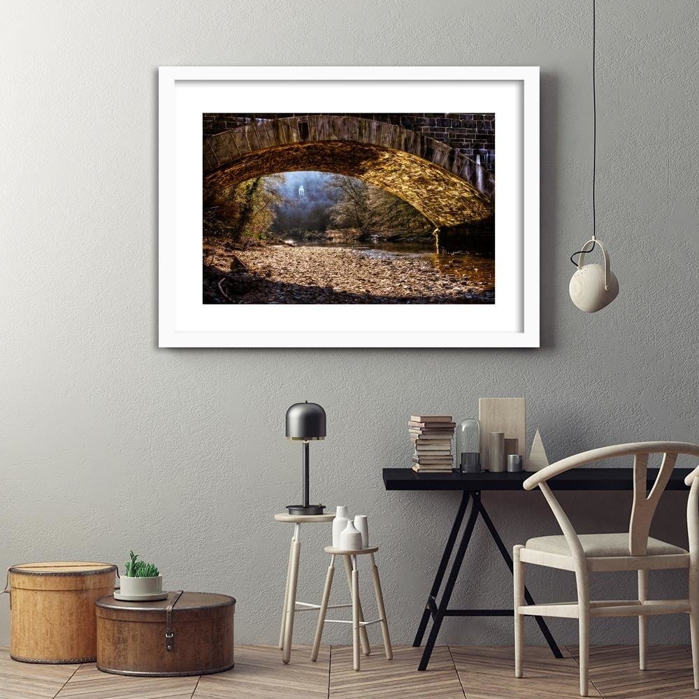 Glezna baltā rāmī - A Mysterious Place Under The Bridge Home Trends DECO