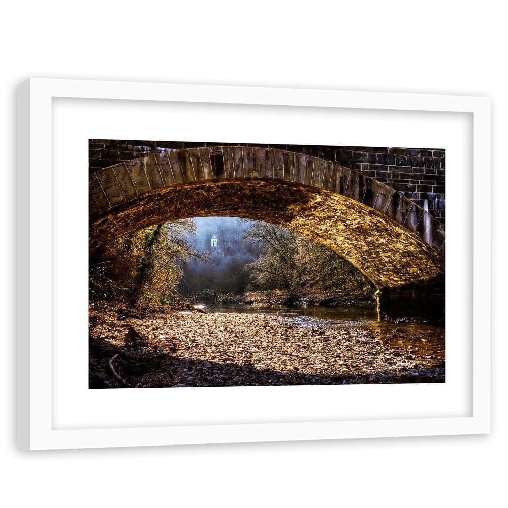 Glezna baltā rāmī - A Mysterious Place Under The Bridge Home Trends DECO