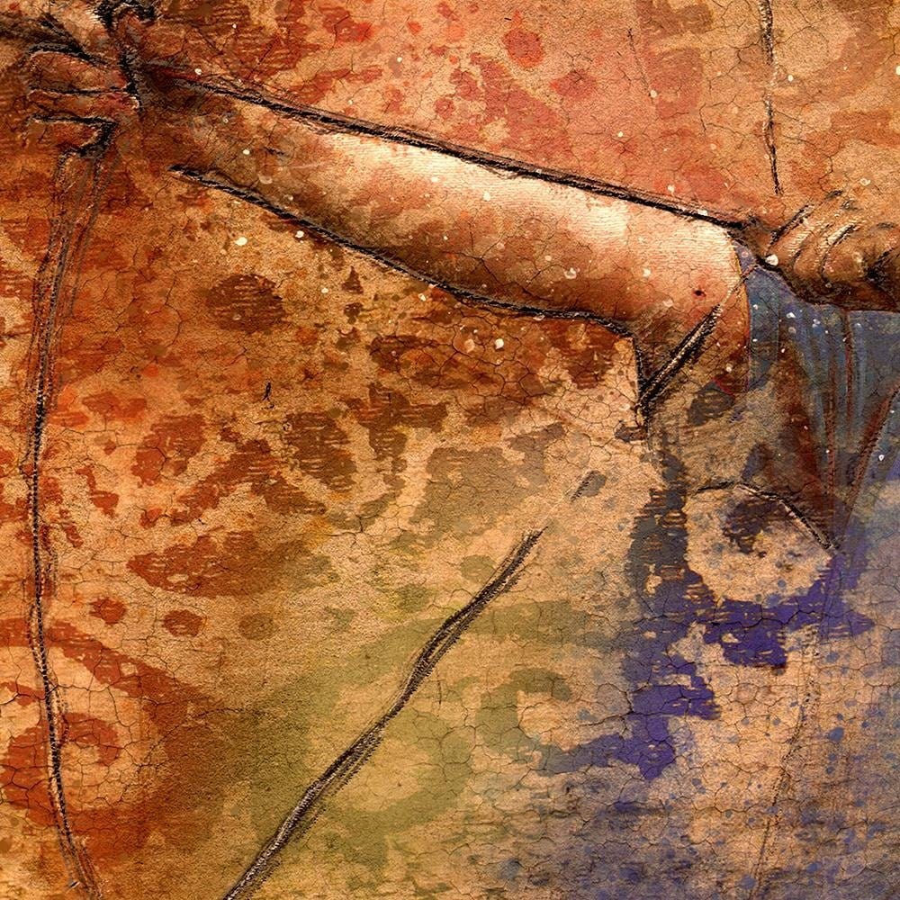 Glezna baltā rāmī - A Woman Firing A Bow Home Trends DECO