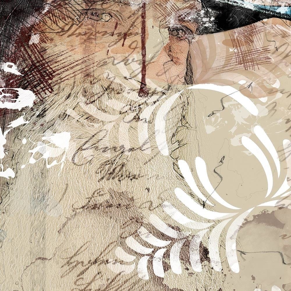 Glezna baltā rāmī - A Woman In A Blue Hat Home Trends DECO