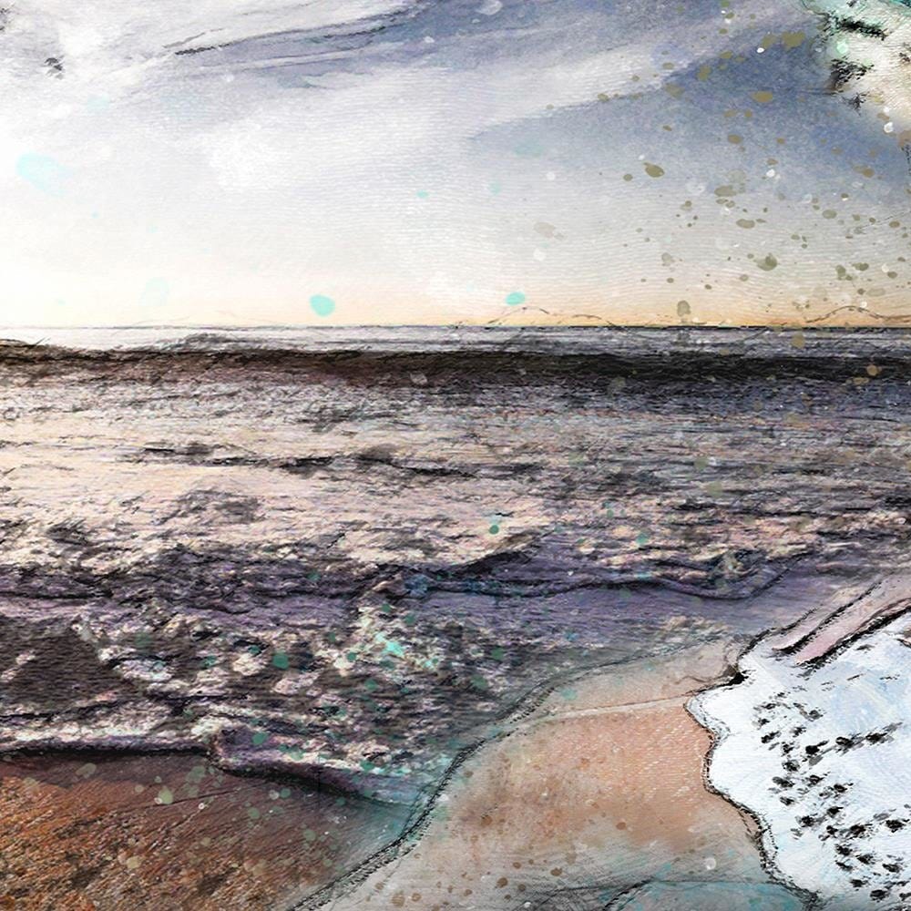 Glezna baltā rāmī - A Woman In A Hat By The Sea Home Trends DECO