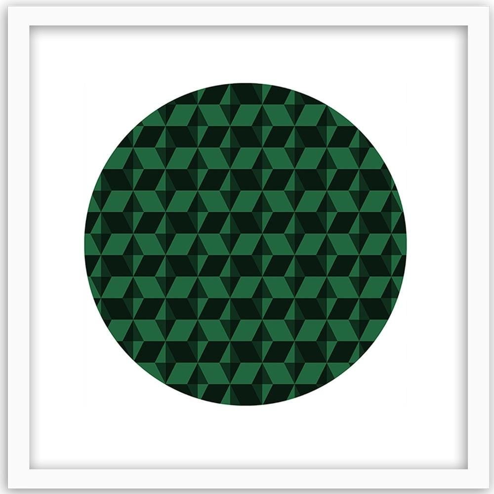 Glezna baltā rāmī - Abstract Circle 1 Home Trends DECO