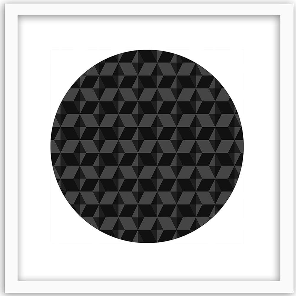 Glezna baltā rāmī - Abstract Circle 2 Home Trends DECO