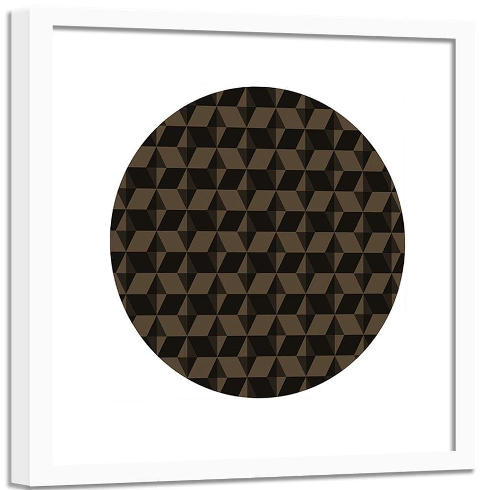 Glezna baltā rāmī - Abstract Circle 3 Home Trends DECO
