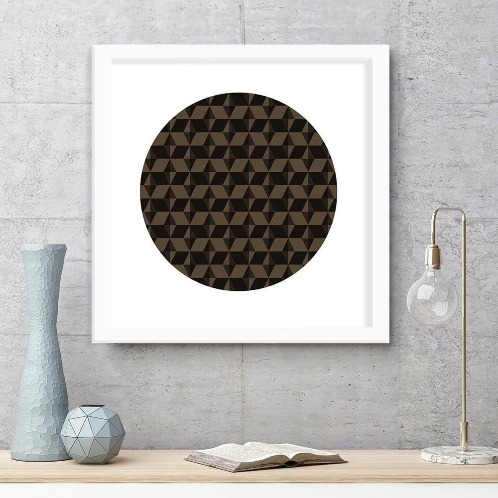 Glezna baltā rāmī - Abstract Circle 3 Home Trends DECO