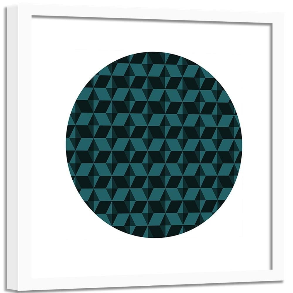 Glezna baltā rāmī - Abstract Circle 4 Home Trends DECO