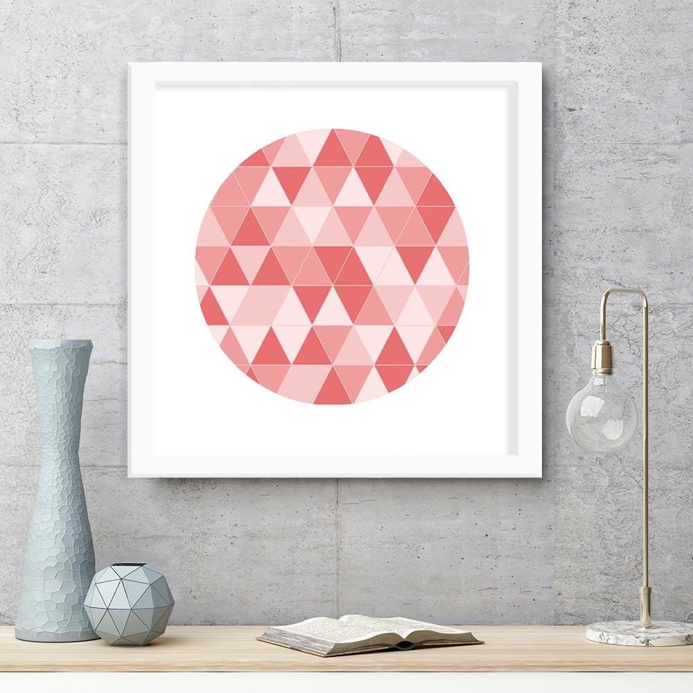 Glezna baltā rāmī - Abstract Circle 6 Home Trends DECO