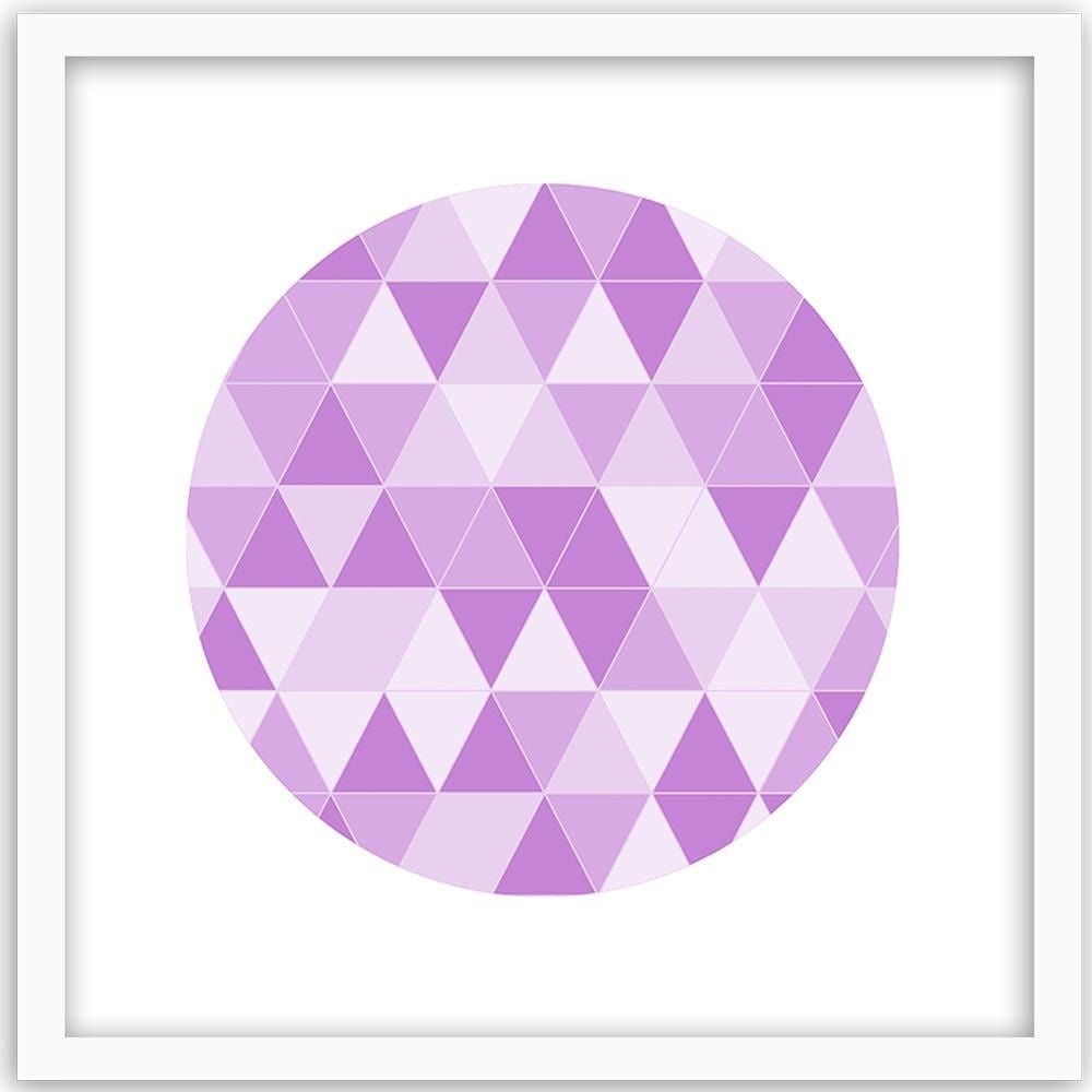 Glezna baltā rāmī - Abstract Circle 8 Home Trends DECO