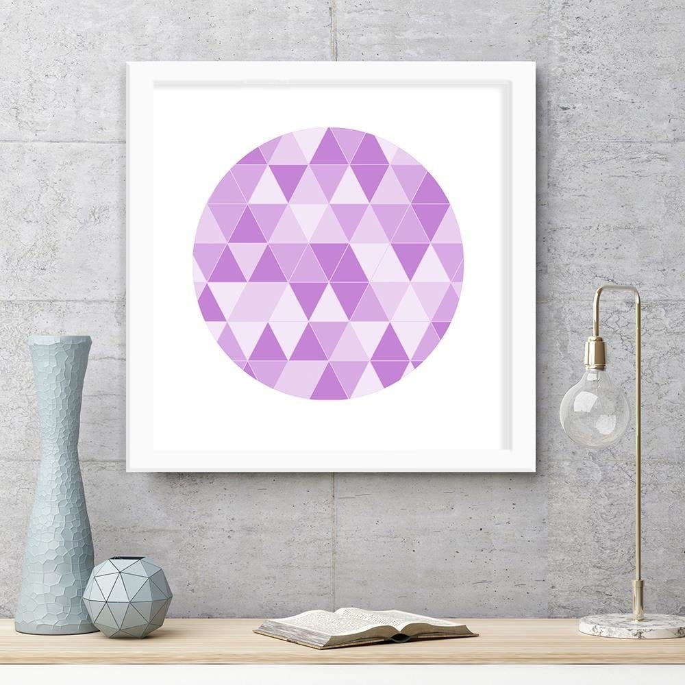 Glezna baltā rāmī - Abstract Circle 8 Home Trends DECO