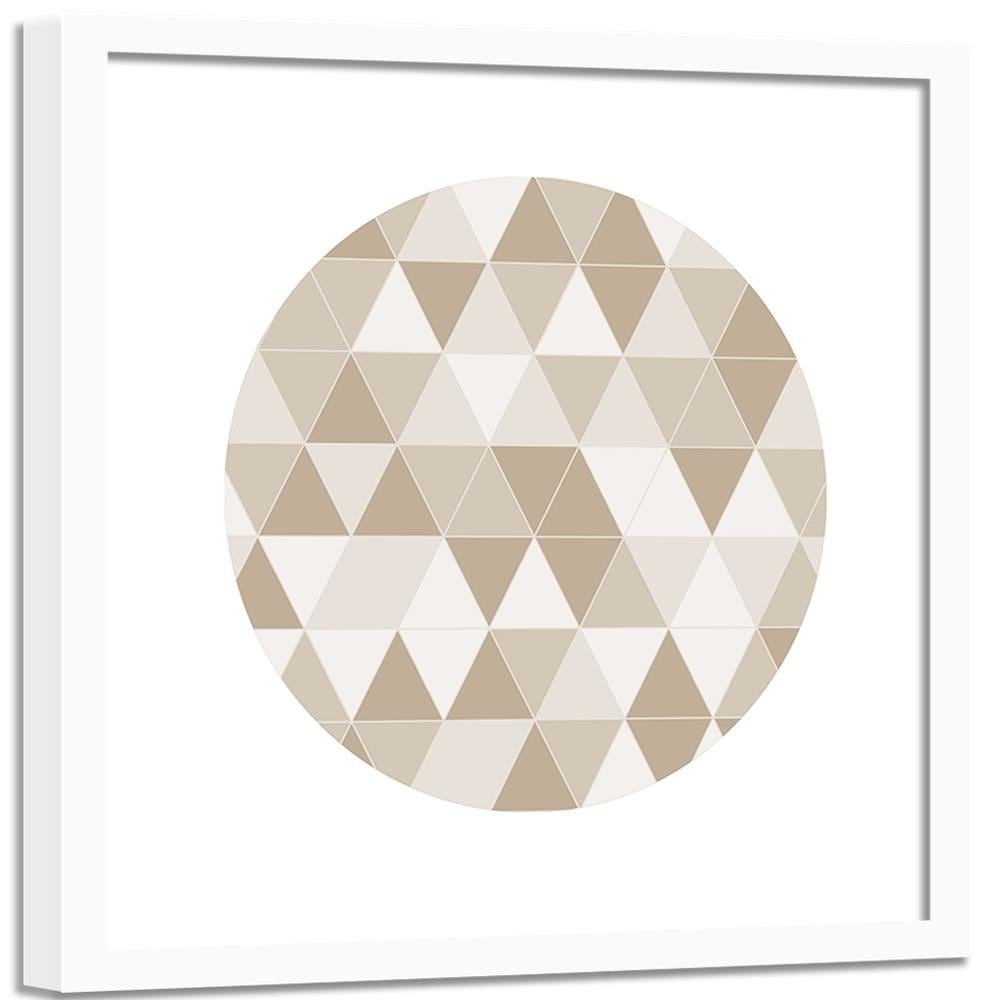 Glezna baltā rāmī - Abstract Geometric Circle Home Trends DECO