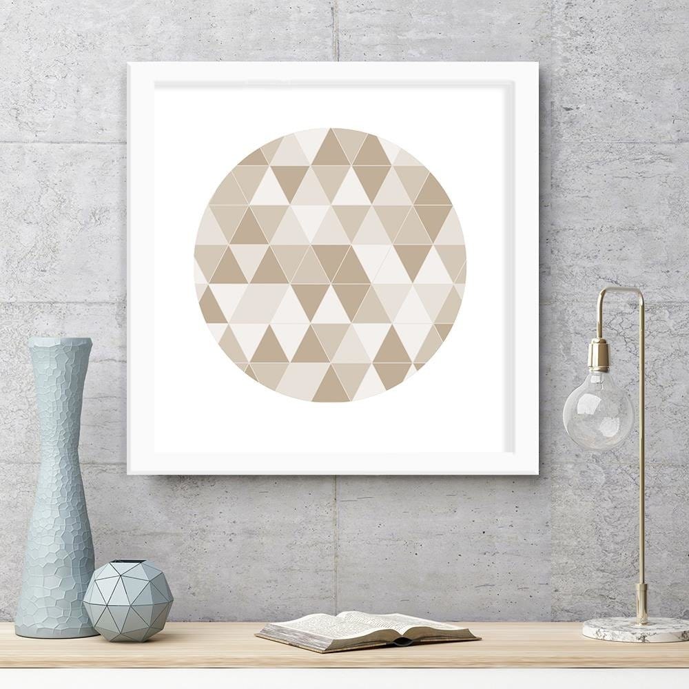 Glezna baltā rāmī - Abstract Geometric Circle Home Trends DECO