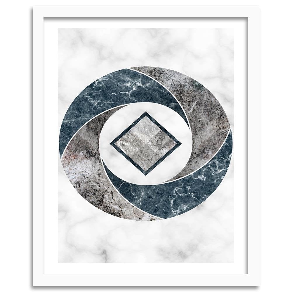 Glezna baltā rāmī - Abstract Geometry - Marble Home Trends DECO