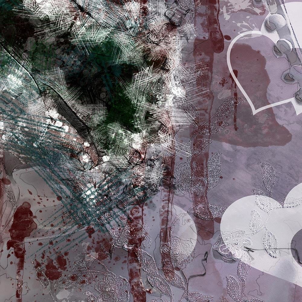 Glezna baltā rāmī - Abstract Heart Home Trends DECO