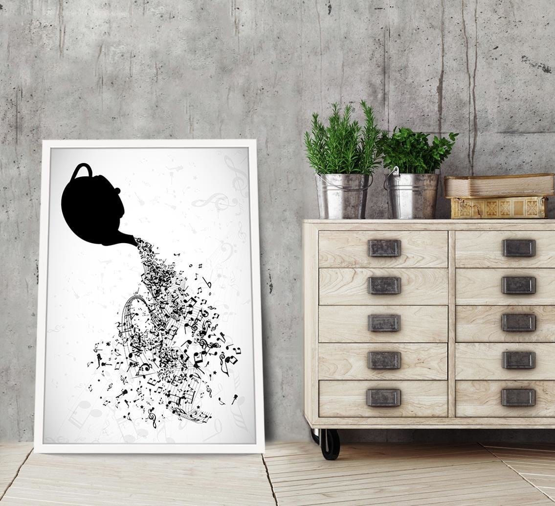 Glezna baltā rāmī - Abstract Image Black And White  Home Trends DECO