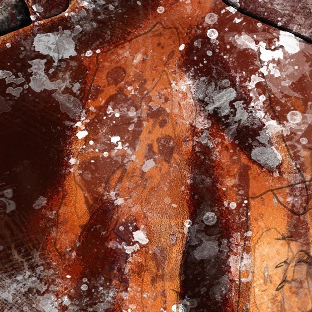 Glezna baltā rāmī - Abstract Silhouette Of A Man Home Trends DECO