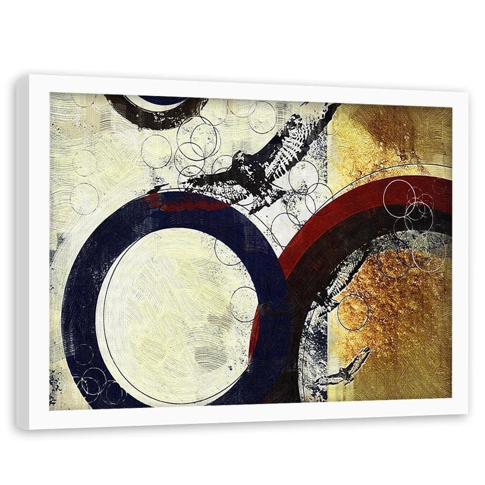 Glezna baltā rāmī - Abstraction Circles Home Trends DECO