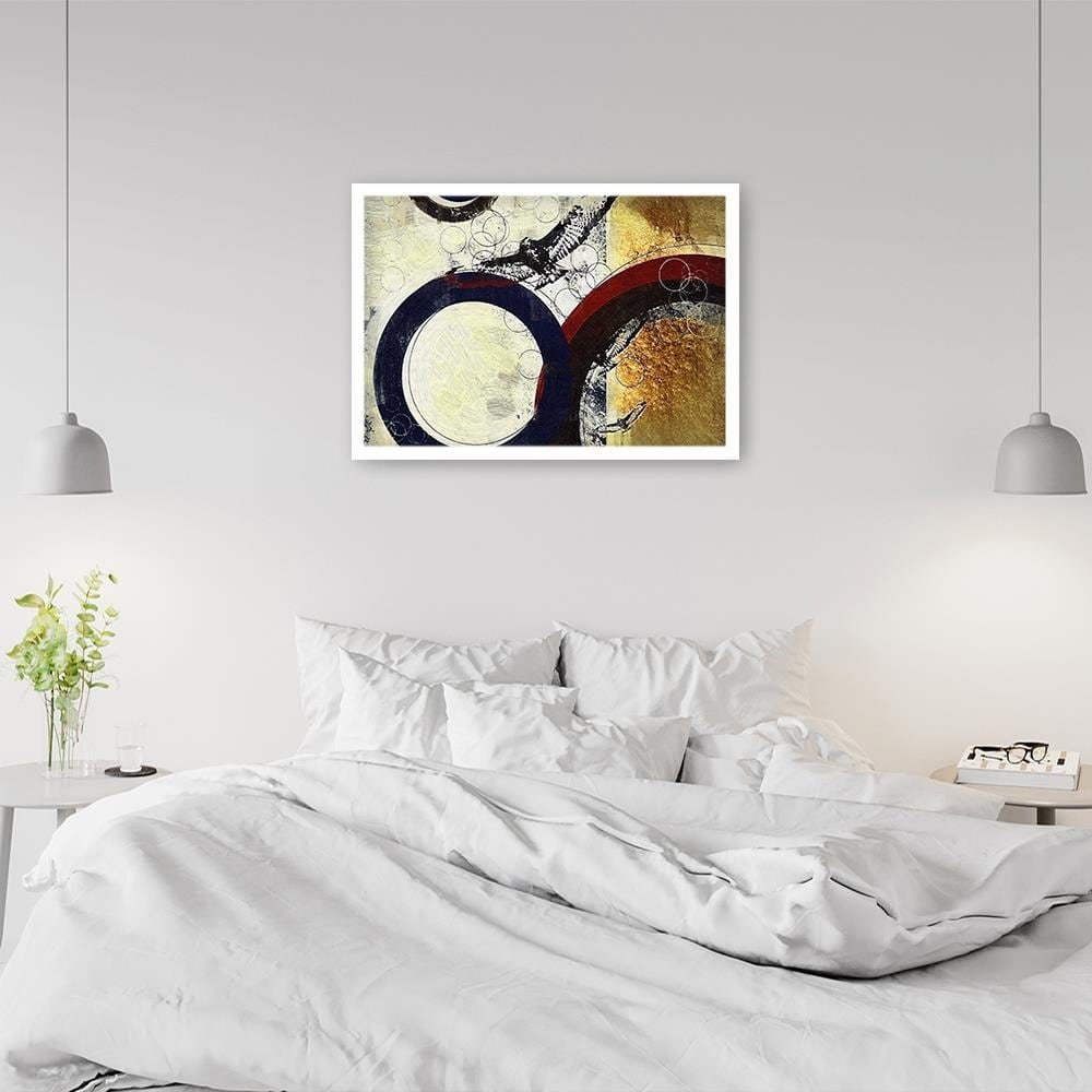 Glezna baltā rāmī - Abstraction Circles Home Trends DECO