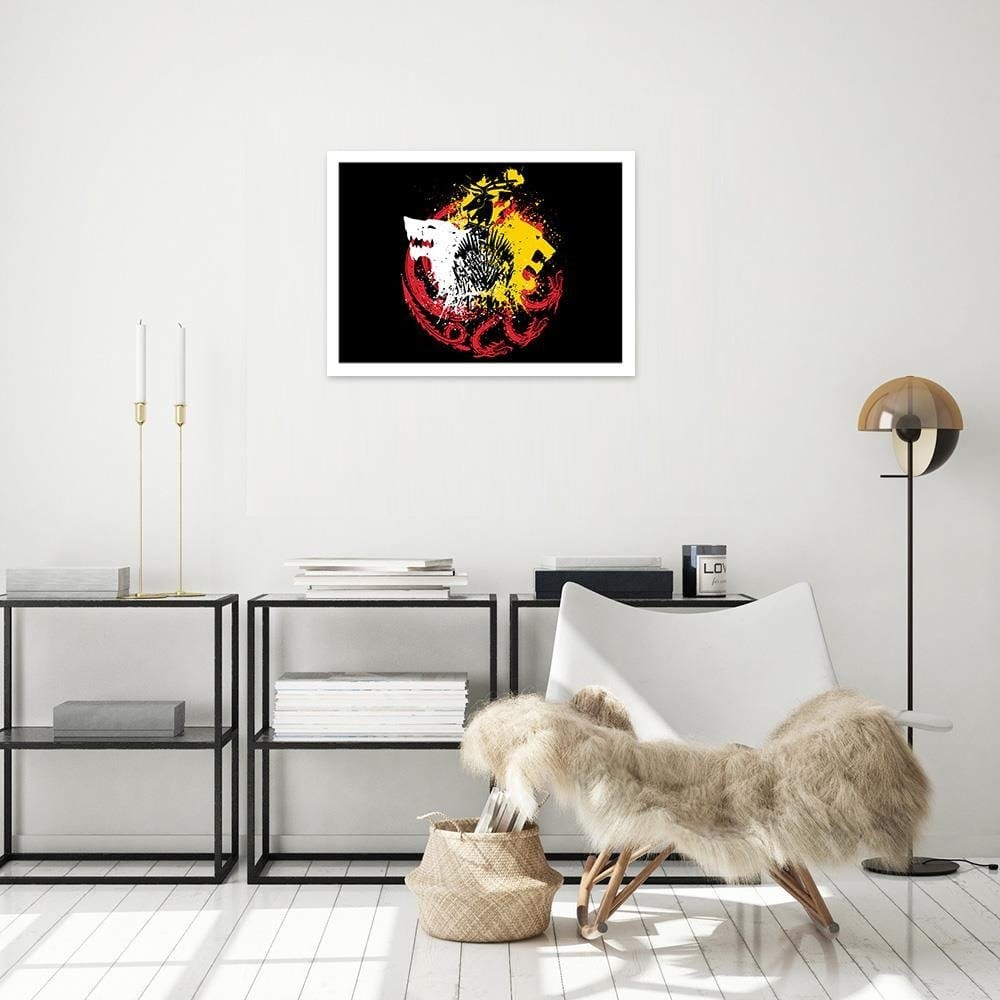 Glezna baltā rāmī - Abstraction Home Trends DECO