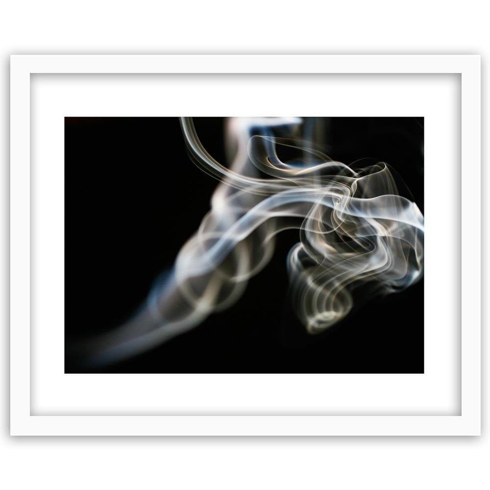 Glezna baltā rāmī - Abstraction Of Smoke Home Trends DECO
