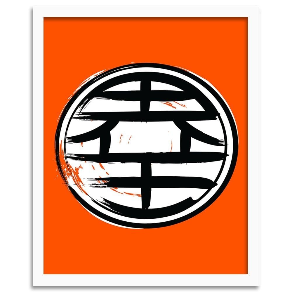 Glezna baltā rāmī - Abstraction Orange Home Trends DECO