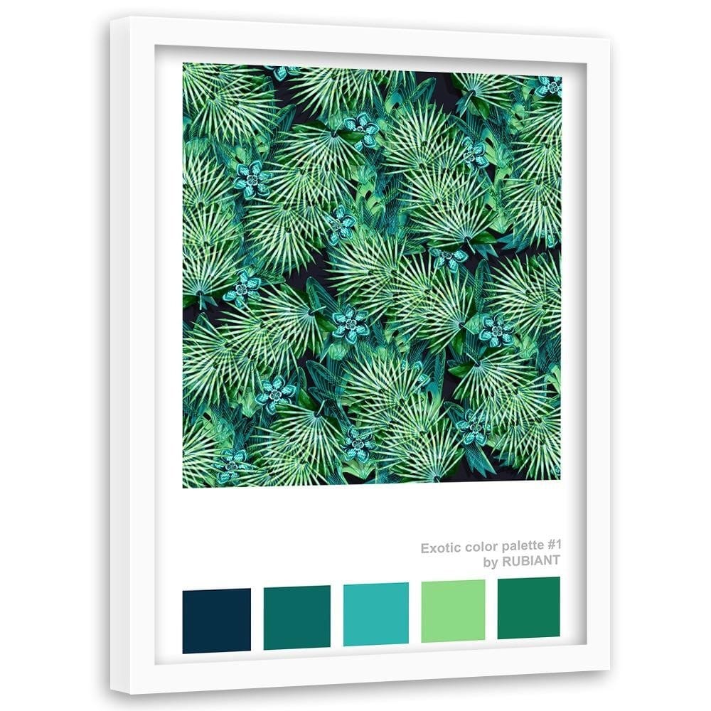 Glezna baltā rāmī - Acapulco Green Home Trends DECO