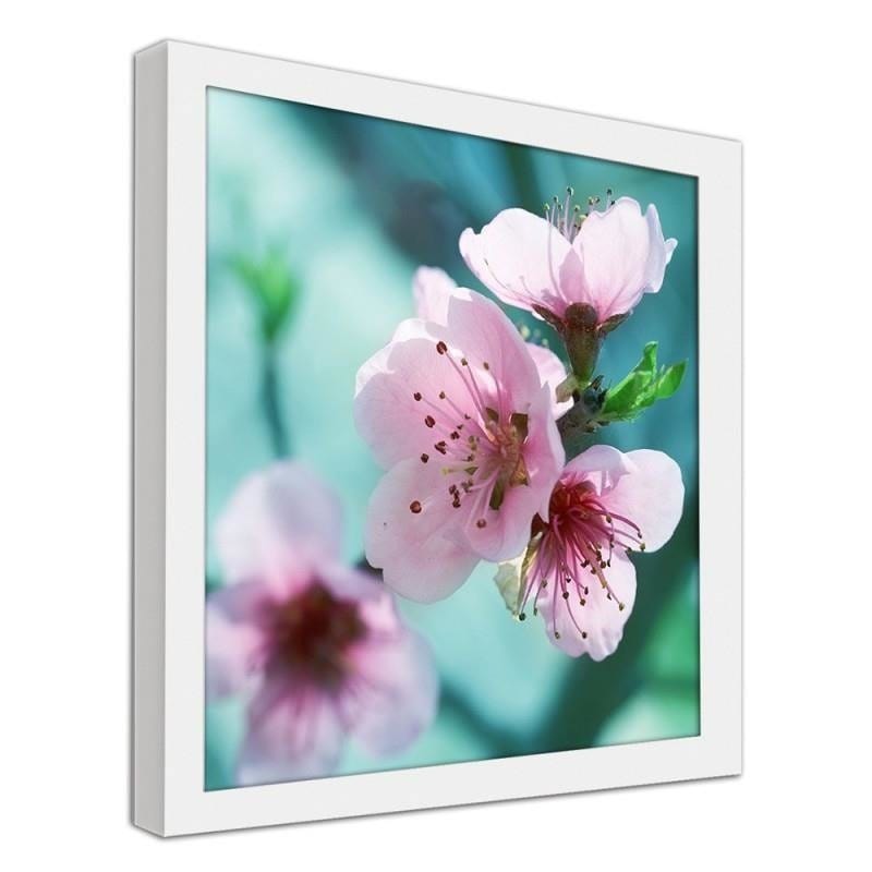 Glezna baltā rāmī - Almond pink flowers Home Trends DECO
