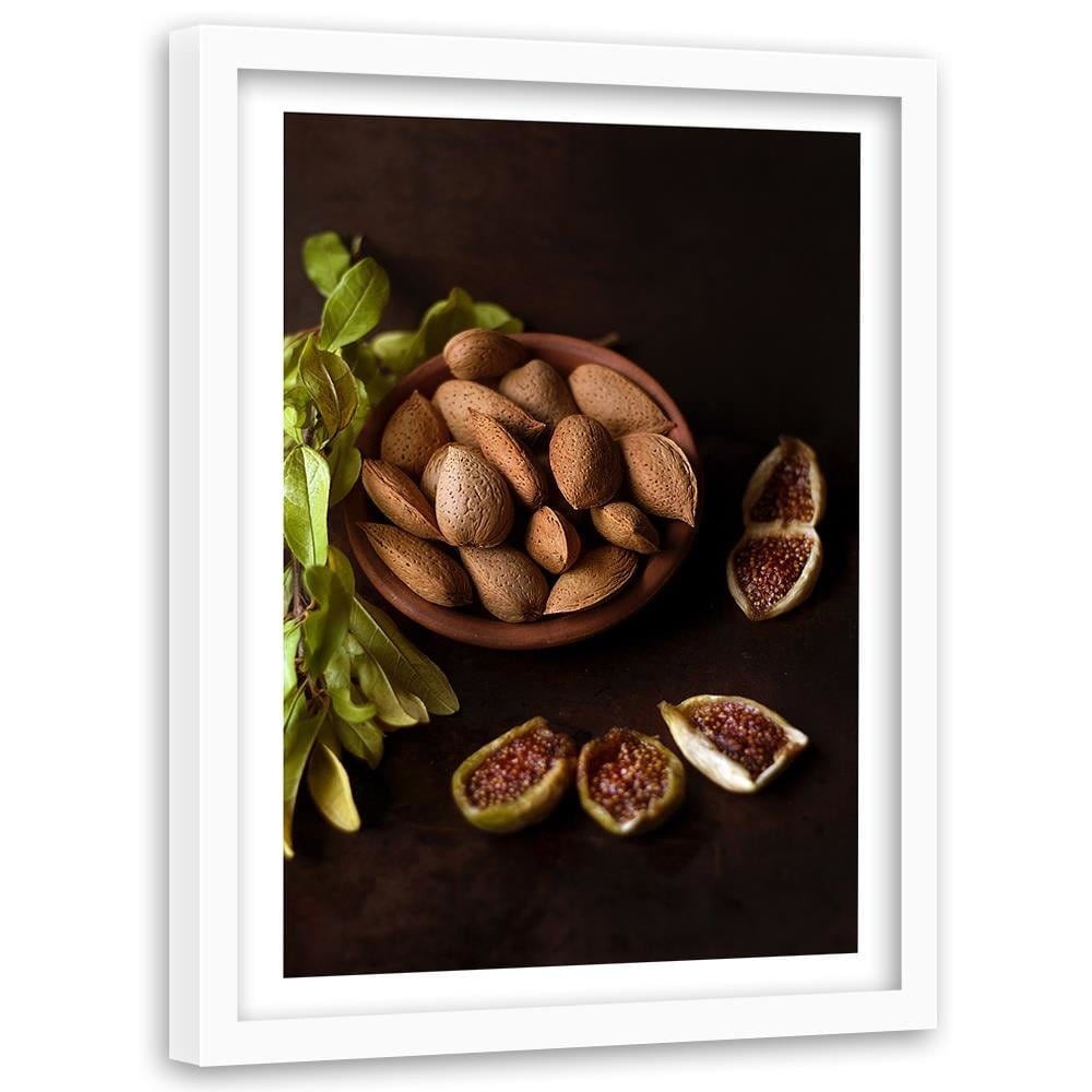 Glezna baltā rāmī - Almonds In The Shell Home Trends DECO