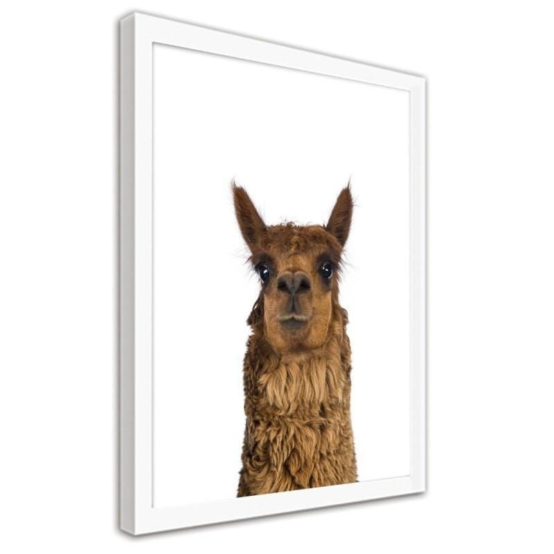 Glezna baltā rāmī - Alpaca Home Trends DECO