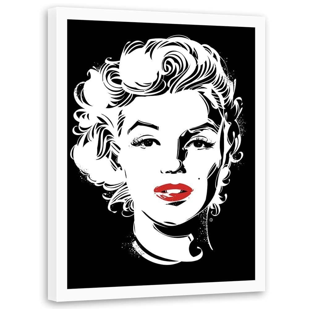 Glezna baltā rāmī - American Actress Black And White Home Trends DECO
