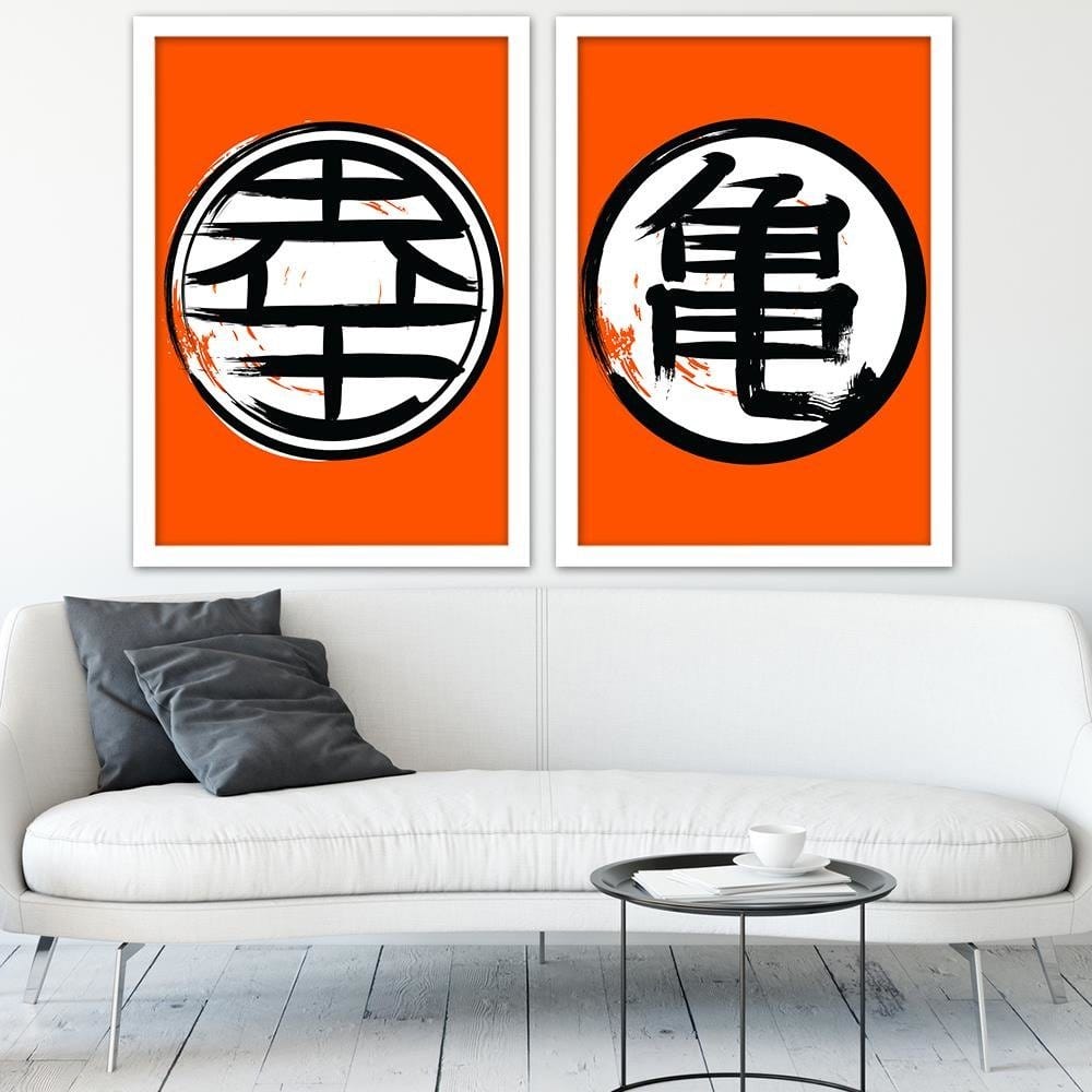 Glezna baltā rāmī - Anime Morife Orange Home Trends DECO