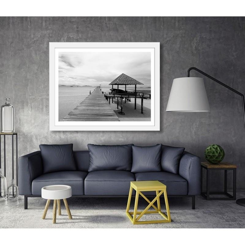 Glezna baltā rāmī - Arbour on the platform Home Trends DECO