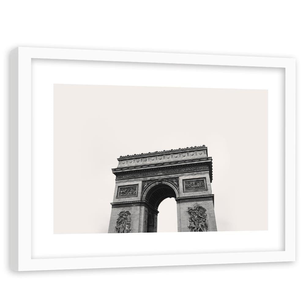 Glezna baltā rāmī - Arc De Triomphe Home Trends DECO