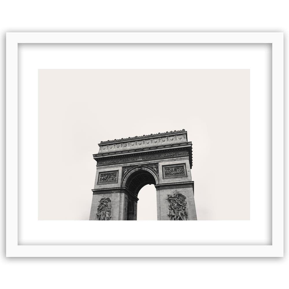 Glezna baltā rāmī - Arc De Triomphe Home Trends DECO