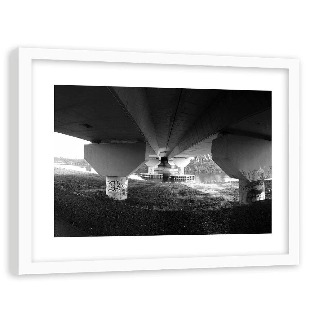 Glezna baltā rāmī - At The Concrete Bridge Home Trends DECO